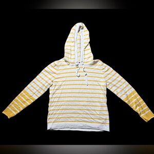 Striped Yellow and White Hoodie